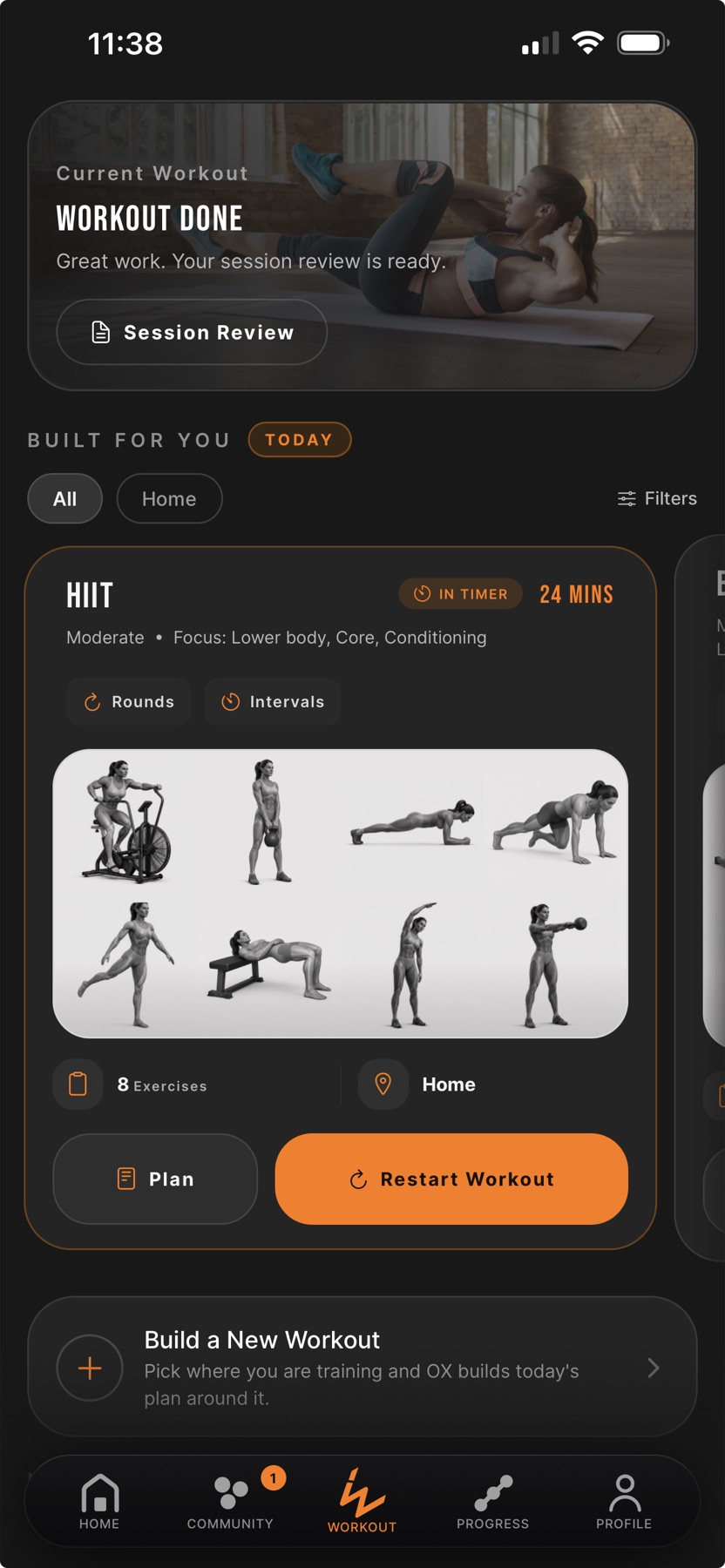 An OX workout built for the member